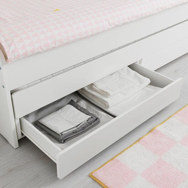 Ikea SLÄKT - Lower bed with storage, white, 90x200 cm