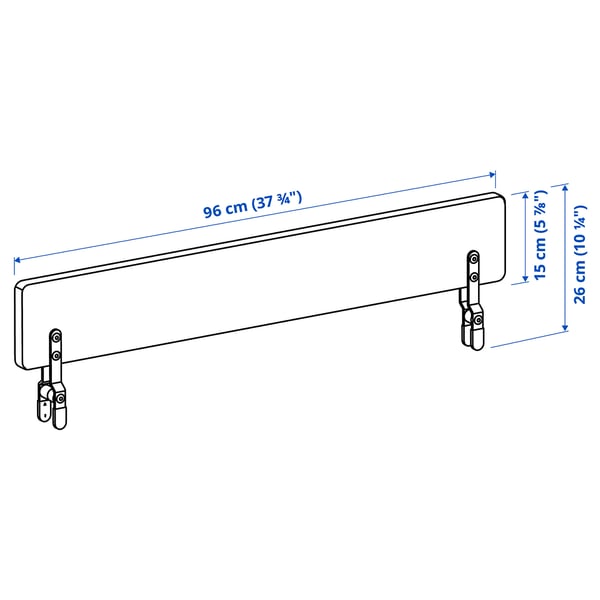 SLÄKT / NATTAPA - SLÄKT / NATTAPA Bed frm w strg+guard rl+slat bd bse, white, 90x200 cm