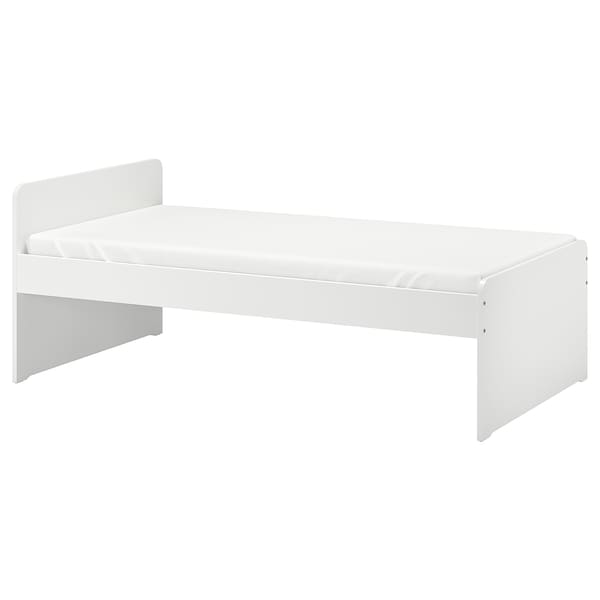 SLÄKT - Bed frame, white, 90x200 cm