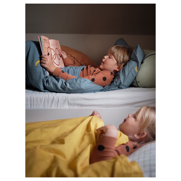SLÄKT - SLÄKT Bed frame with underbed and storage, white, 90x200 cm