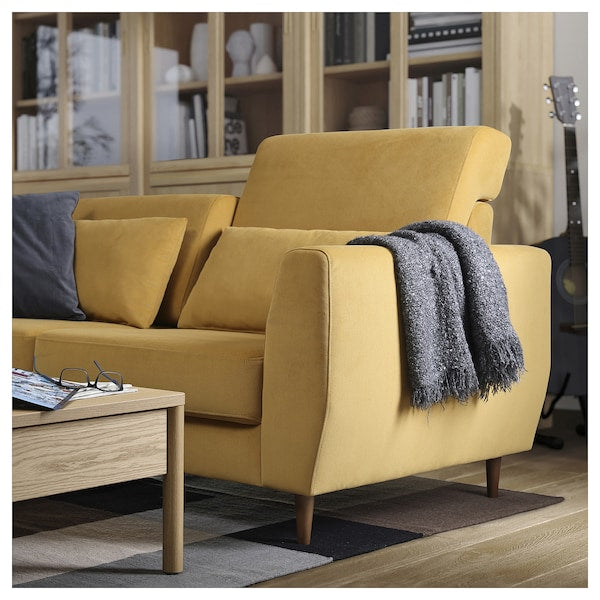 SLATORP 2-seat sofa, Hakebo yellow-brown, 176x60x95 cm