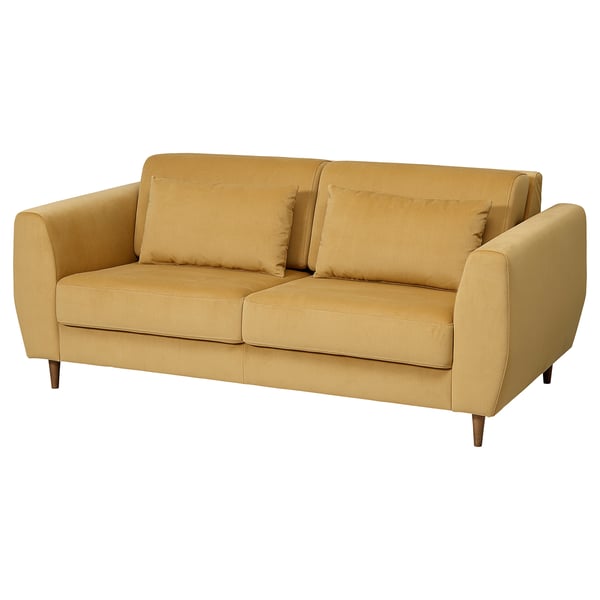 SLATORP 2-seat sofa, Hakebo yellow-brown, 176x60x95 cm