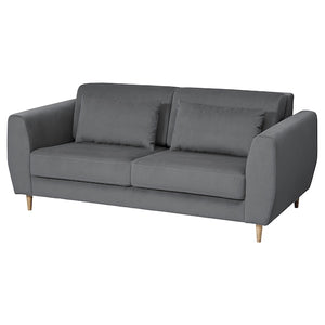 SLATORP 2-seat sofa, Hakebo dark grey, 176x60x95 cm