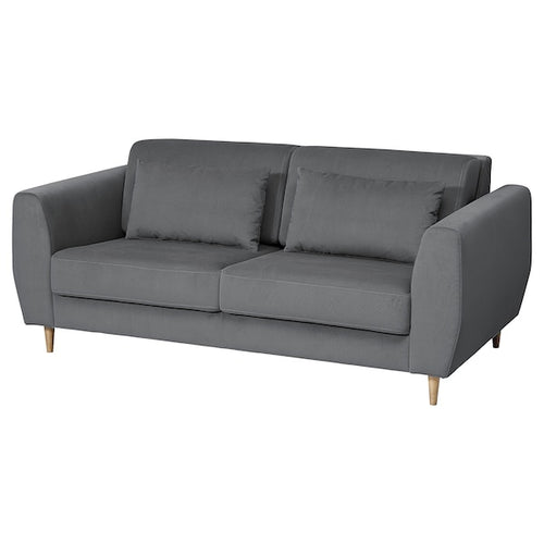 SLATORP - 2-seater sofa, Hakebo dark gray