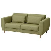 SLATORP 2-seat sofa, Vissle yellow-green, 176x75x95 cm