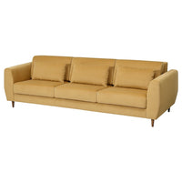 SLATORP 3-seat sofa, Hakebo yellow-brown, 246x75x95 cm
