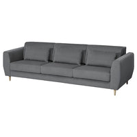 SLATORP 3-seat sofa, Hakebo dark grey, 246x75x95 cm
