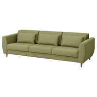 SLATORP 3-seat sofa, Vissle yellow-green, 246x75x95 cm