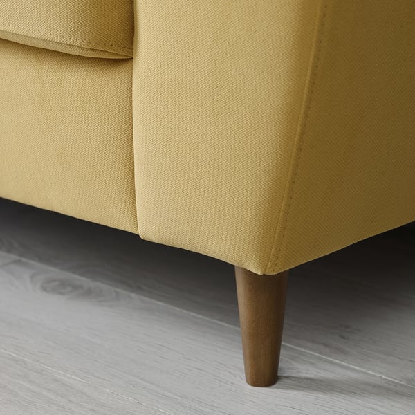 SLATORP 4-seat sofa with chaise longue, Hakebo yellow-brown, 326x75x95 cm