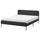 SLATTUM - Upholstered bed frame, Vissle dark grey,160x200 cm