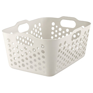 SLIBB laundry basket, white, 54x25x40 cm