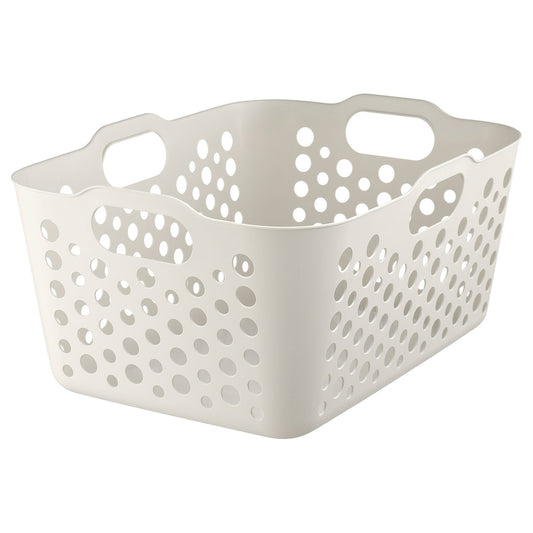 SLIBB laundry basket, white, 54x25x40 cm