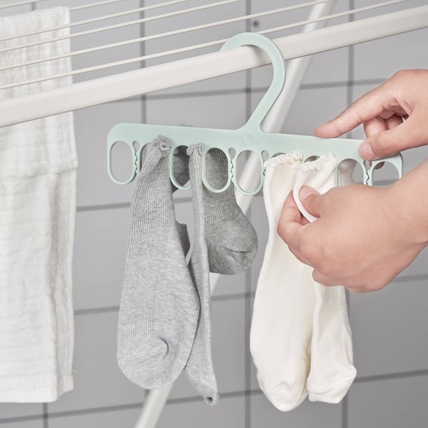 SLIBB hanger with 8 grip clips, green