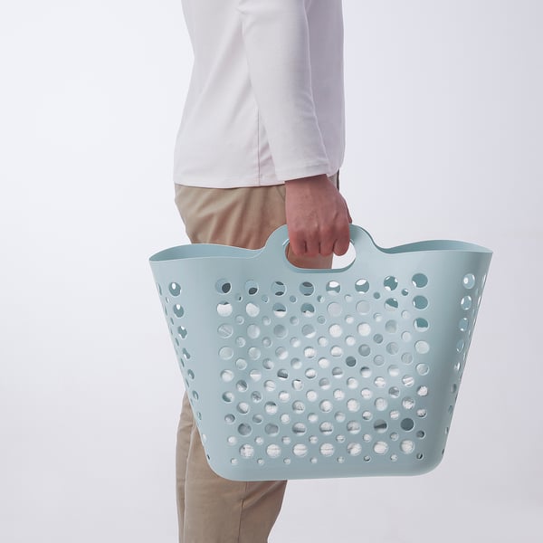 SLIBB flexible laundry basket, blue, 24 l