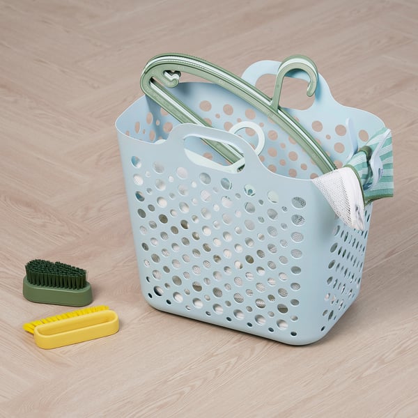 SLIBB flexible laundry basket, blue, 24 l