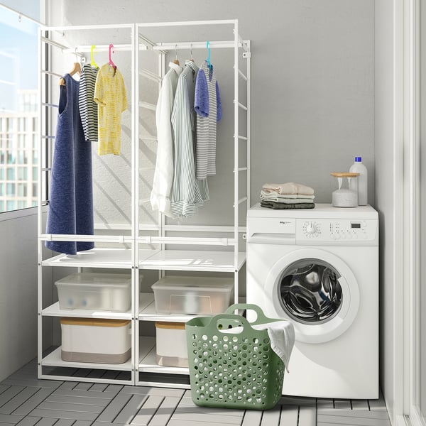SLIBB flexible laundry basket, green, 24 l