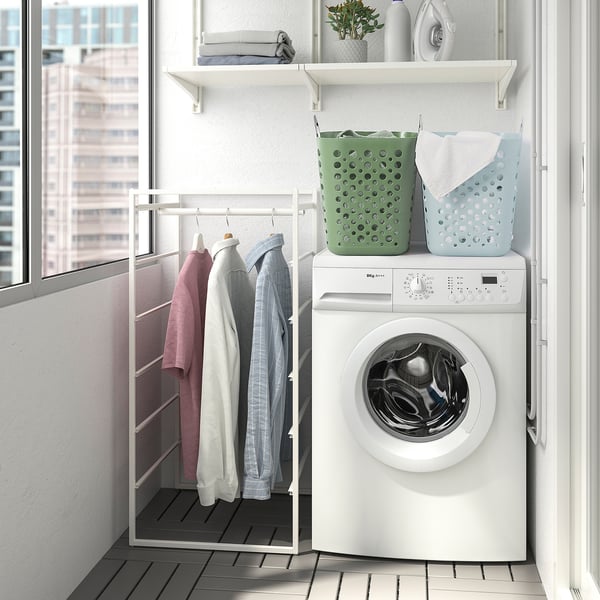 SLIBB flexible laundry basket, green, 24 l