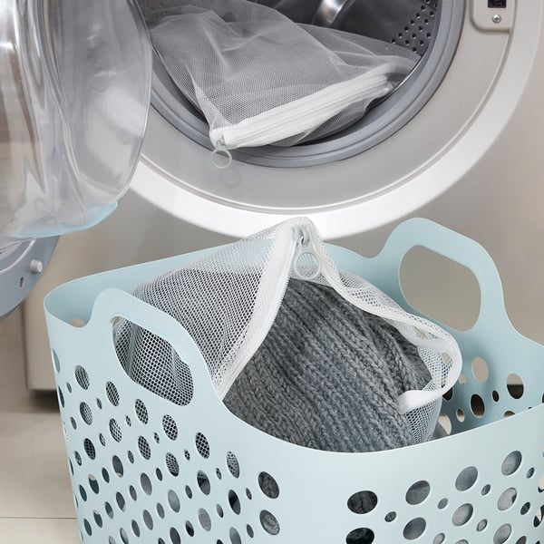 SLIBB washing bag, set of 2, white/grey