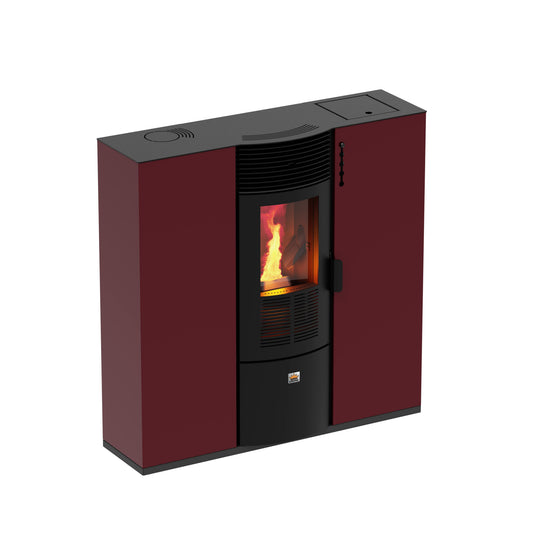 PELLET STOVE SLIM 8 DUCTED BURGUNDY COLOR POWER NOM. 7.48 KW