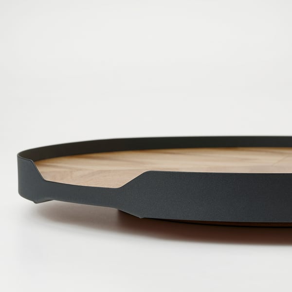 SMÅÄTA lazy Susan, acacia veneer, 42 cm