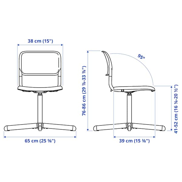 Ikea SMÄLLEN - Swivel chair, black