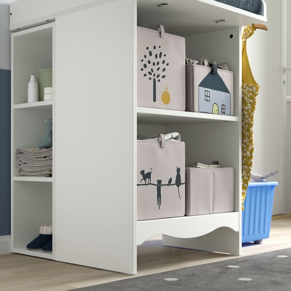 SMÅGÖRA changing tbl/bookshelf w 1 shlf ut, white, 60 cm