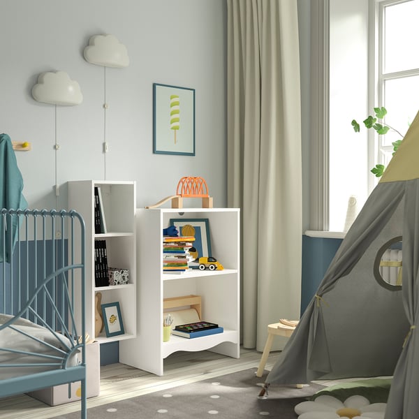 SMÅGÖRA changing tbl/bookshelf w 1 shlf ut, white, 60x104x81 cm