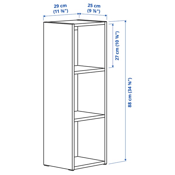 SMÅGÖRA shelf unit, white, 29x88 cm