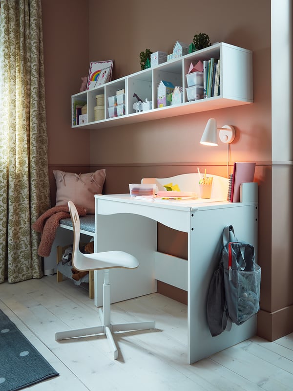 SMÅGÖRA desk, white, 93x51 cm