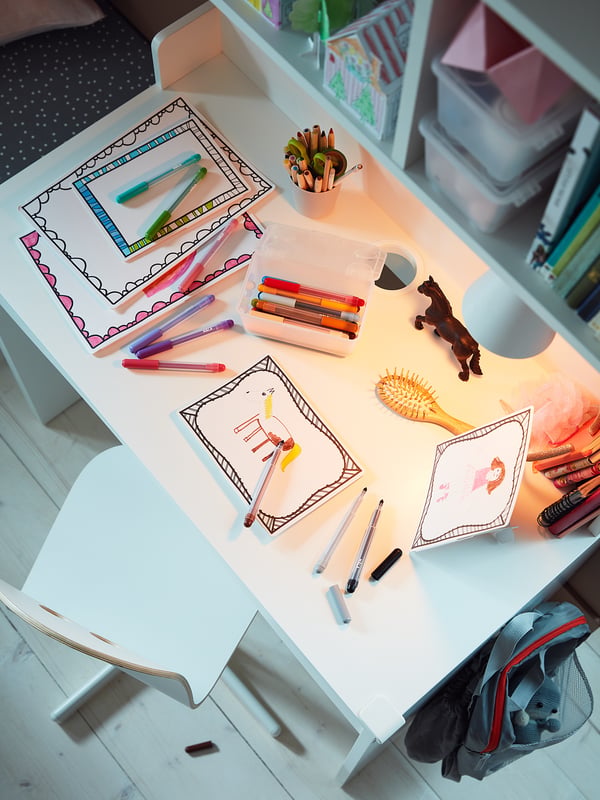 SMÅGÖRA desk, white, 93x51 cm