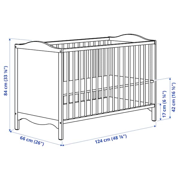 SMÅGÖRA - Set of 2 baby furniture, white, , 60x120 cm