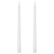 SMÅLOM LED taper candle, battery-operated white, 22 mm, 2 pack