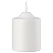 SMÅLOM LED pillar candle, battery-operated white, 9 cm