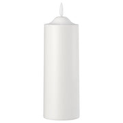 SMÅLOM LED pillar candle, battery-operated white, 19 cm