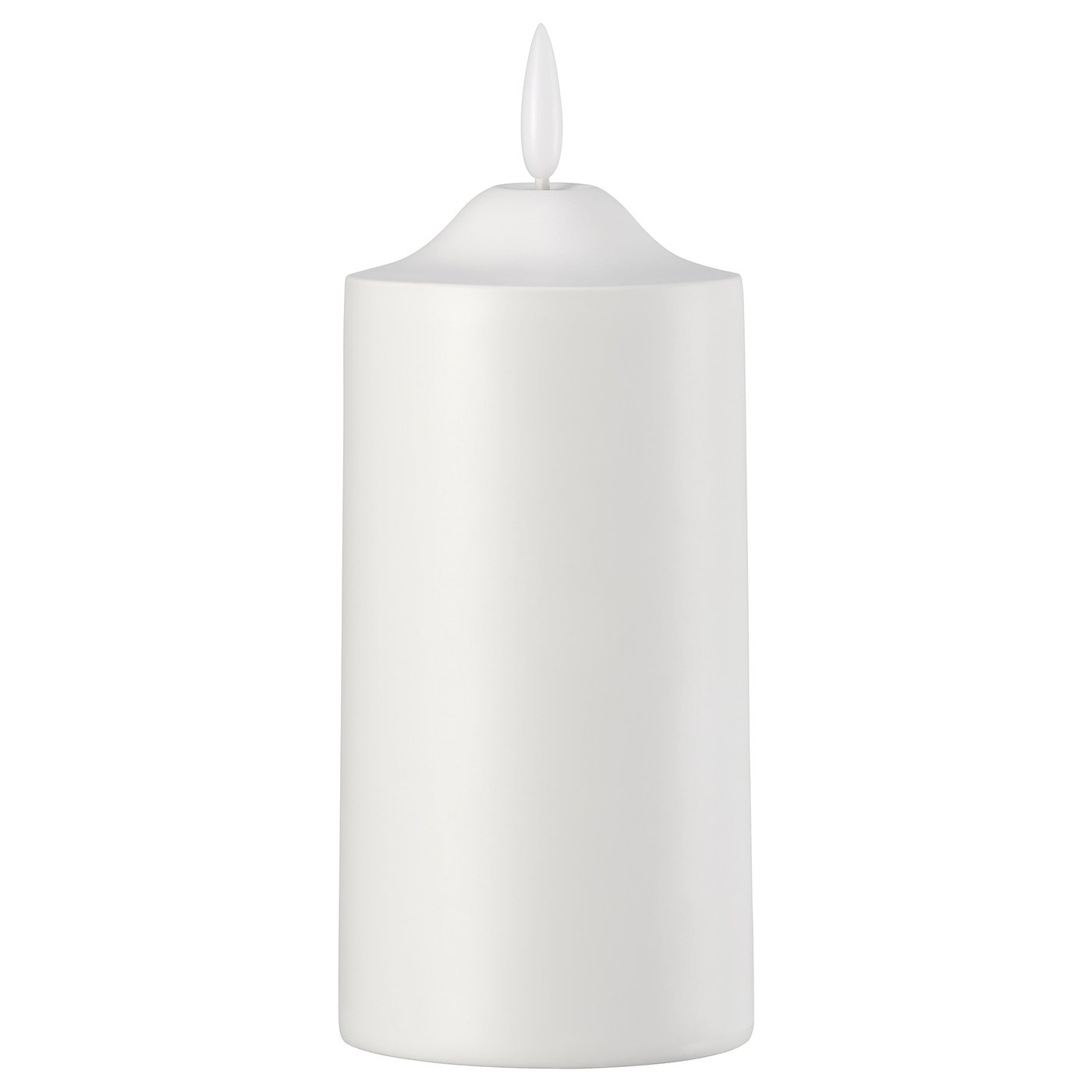 SMÅLOM LED pillar candle, battery-operated white, 68 mm