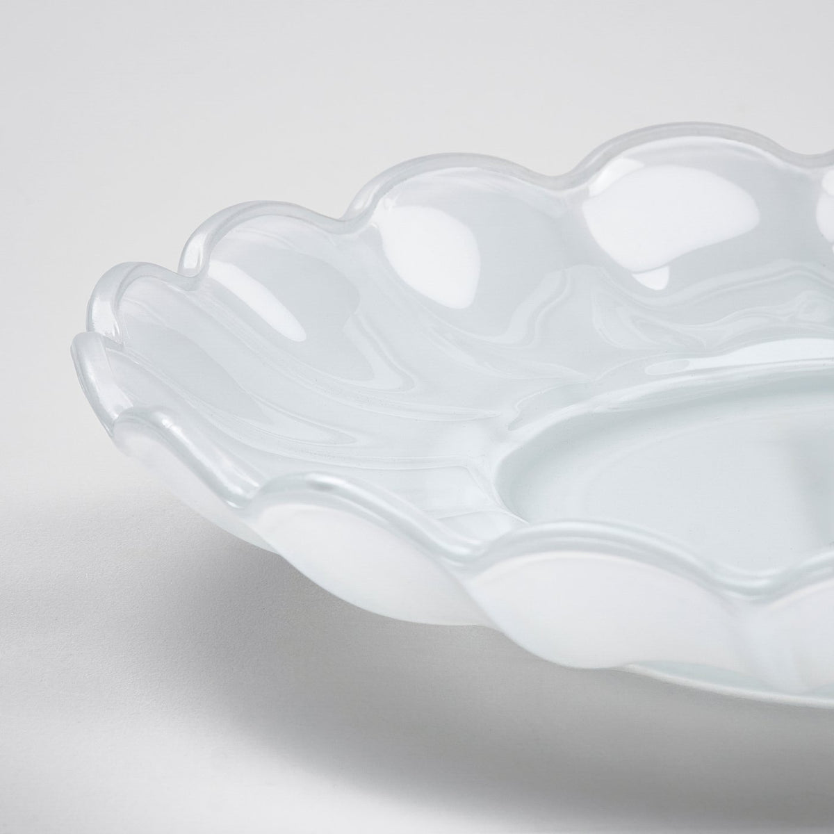 SMÅNÄCKROS candle dish, white, 14 cm