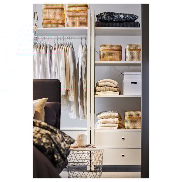 SMARRA box with lid, natural, 30x30x23 cm