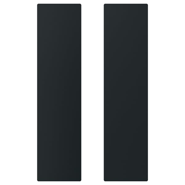 SMÅSTAD door with blackboard surface, anthracite, 30.0x120.0 cm, 2 pack
