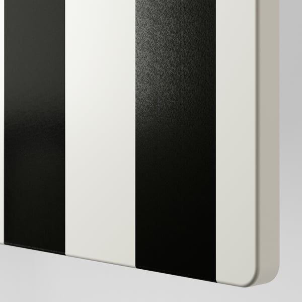 SMÅSTAD - SMÅSTAD Door, black/white stripe, 30x90 cm