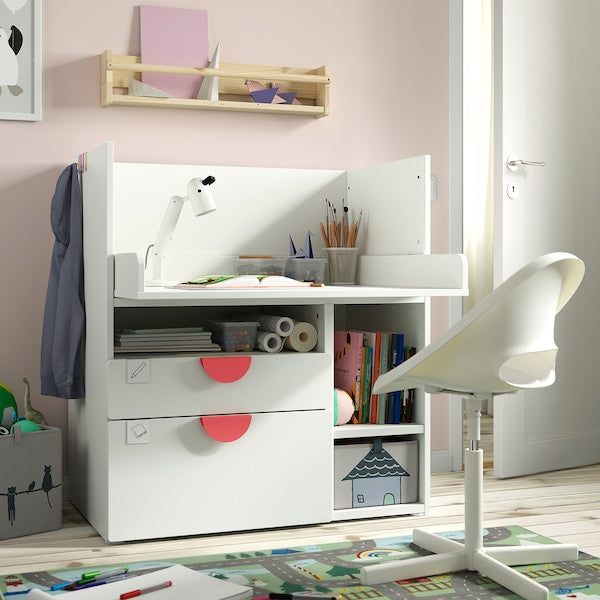 SMÅSTAD - Changing table, white white/with 3 drawers, 90x79x100 cm