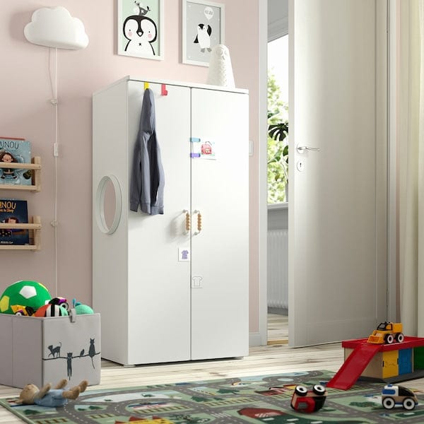 Ikea SMÅSTAD - Wardrobe, white/white, 60x42x123 cm