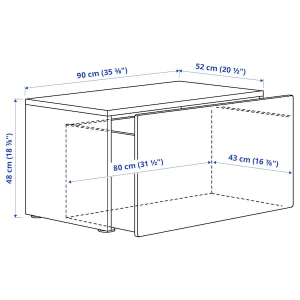 SMÅSTAD - Wardrobe with pull-out unit, white pale pink/with storage bench, 150x57x196 cm