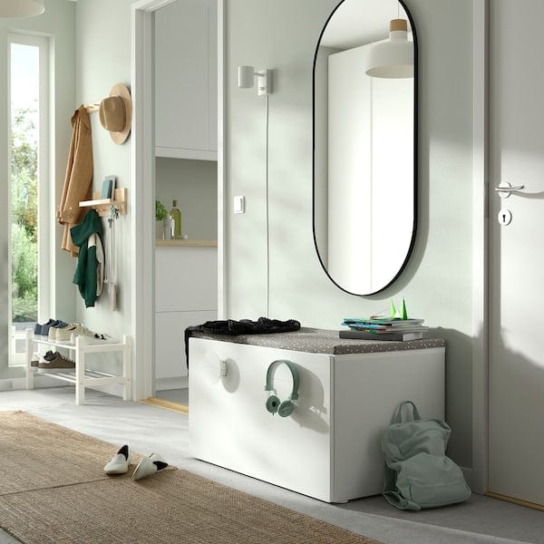 Ikea SMÅSTAD - Bench with toy storage, white/white, 90x52x48 cm
