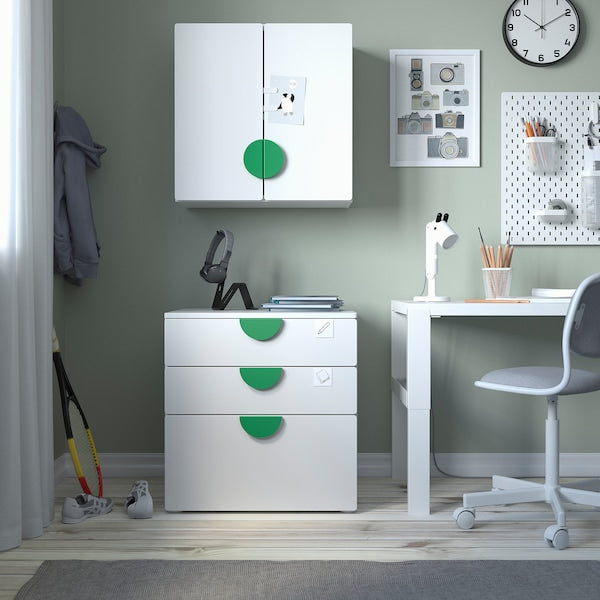 SMÅSTAD - Wall cabinet, white white/with 1 shelf, 60x32x60 cm