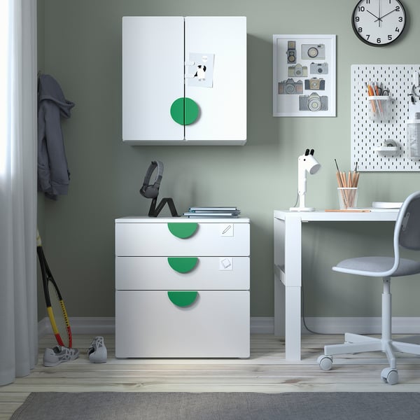 SMÅSTAD - SMÅSTAD Wall cabinet, white white/with 1 shelf, 60x32x60 cm