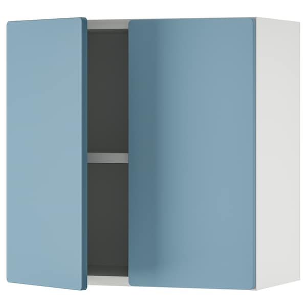 SMÅSTAD - Wall cabinet, white blue/with 1 shelf,60x32x60 cm