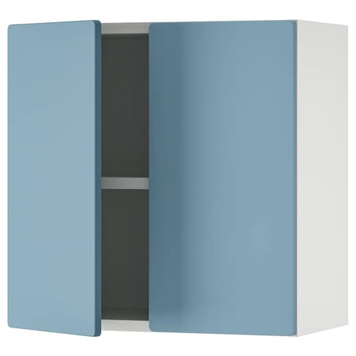 SMÅSTAD - Wall cabinet, white blue/with 1 shelf, 60x32x60 cm