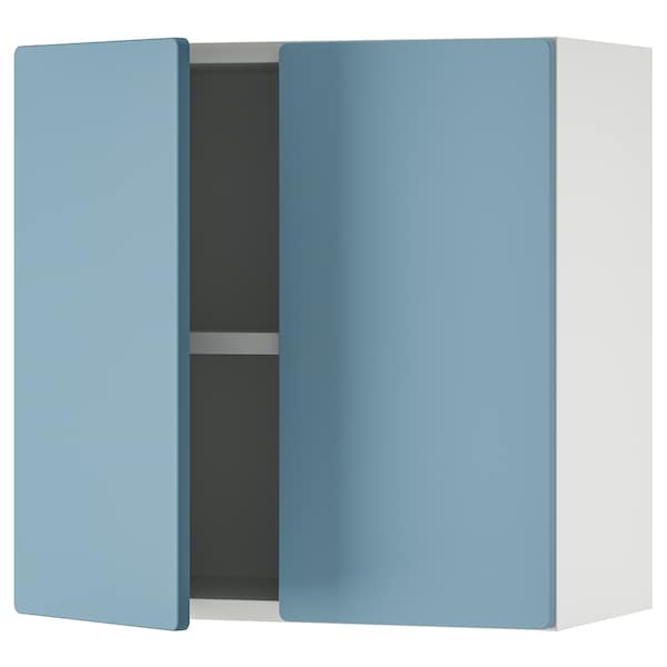 SMÅSTAD - Wall cabinet, white blue/with 1 shelf, 60x32x60 cm