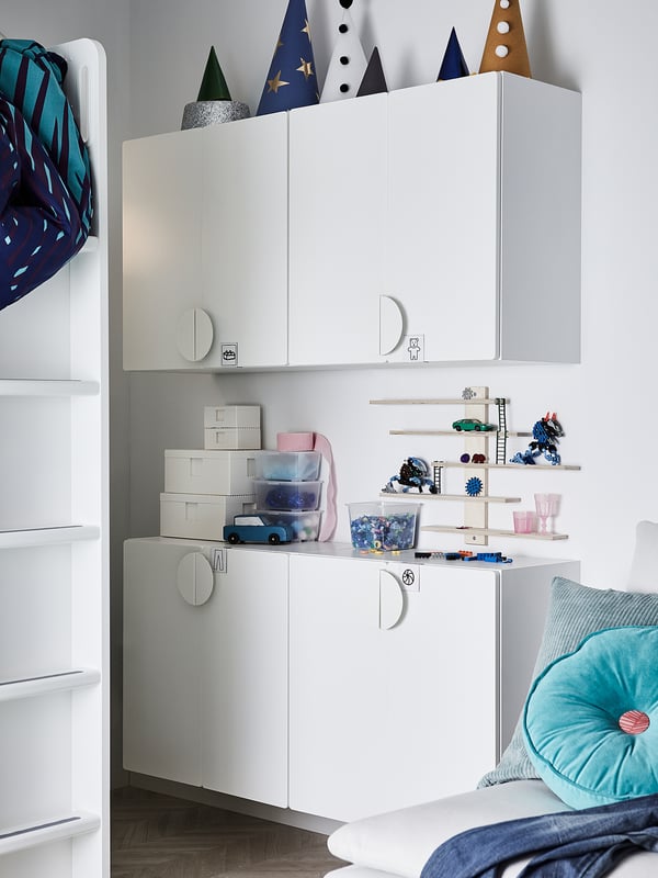 SMÅSTAD wall cabinet, white grey/with 1 shelf, 60x32x60 cm