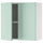 SMÅSTAD - SMÅSTAD Wall cabinet, white light green/with 1 shelf, 60x32x60 cm